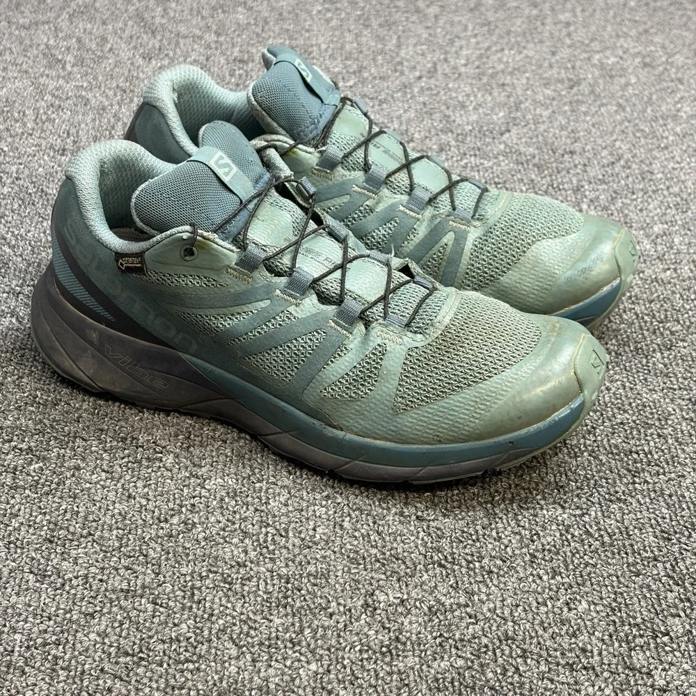Salomon Sense Ride GTX Shoes Men 6 Women 7.5 Trail Running Gore-Tex Vibe Outdoor